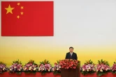 Le président chinois Xi Jinping prononçant un discours pour le 25e anniversaire de la rétrocession de Hong Kong à la Chine, le 1er juillet 2022 à Hong Kong