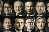 Montage de portraits créé le 30 janvier 2017 de dix candidats à l'élection présidentielle déclarés à l'époque