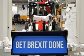 Boris Johnson participe à un événement pro-Brexit pendant sa campagne électorale à Uttoxeter, au Royaume-Uni, le 10 décembre 2019