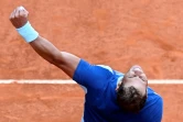 Rafael Nadal après sa victoire contre David Goffin, le 5 mai 2022 à Madrid 