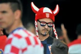 Un supporter croate à Livno en Bosnie lors de la victoire face à l'Angleterre au Mondial le 11 juillet 2018