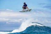 Le surfeur brésilien Yago Dora à Teahupoo à Tahiti, le 24 août 2019