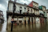 Une rue inondée à La Havane, le 3 juin 2022 à Cuba