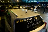 Manifestation de chauffeurs de taxi le 26 janvier 2016 à l'aéroport Charles-de-Gaulle à Roissy  