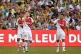 L'attaquant de Monaco Stevan Jovetic (c) buteur lors de la victoire 3-1 à Nantes le 11 août 2018