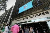 Des militants arrivent au Palais des congrès de Perpignan où se tient le 17e Congrès du Rassemblement national