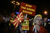Des partisans du boycott du référendum sur le nouveau nom de la Macédoine le 30 septembre 2018 à Skopje