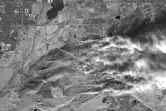 Image satellite montrant les incendies près des villes de Superior et de Louisville, dans le Colorado, le 30 décembre 2021