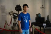Le cinéaste Maung Okkar, fondateur d'un projet pour restaurer les vieux films birmans, le 12 avril 2018 à Rangoun