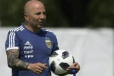 Le sélectionneur argentin Jorge Sampaoli à Bronnitsy, camps de base des Argentins, le 12 juin 2018