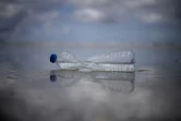 Une bouteille en plastique abandonnée sur une plage de Plomeur, dans le Finistère, le 27 juin 2022