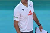 Le sélectionneur italien de la France Andrea Giani lors du quart de finale du Mondial contre l'Italie, le 7 septembre 2022 à Ljubljana  