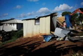 Démantèlement de cases en tôle à Koungou, le 19 juin 2023 sur l'île de Mayotte