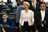 L'Allemande Ursula von der Leyen, candidate à la présidence de la Commission européenne, s'adresse au Parlement européen, le 16 juillet 2019 à Strasbourg dans l'est de la France 