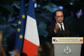 Le président François Hollande lors d'un discours  à le 6 septembre 2016 au consulat français à Ho Chi Minh