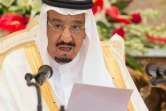 Le roi Salmane lors d'un discours le 24 septembre 2015 au palais royal à Ryad 