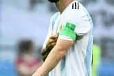 L'attaquant argentin Lionel Messi lors de la défaite face à la France en 8e de finale du Mondial le 30 juin 2018 à Kazan