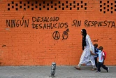 Des graffitis contre les expulsions dans le quartier de Vallecas, à Madrid, le 17 septembre 2020