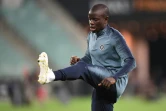 N'Golo Kanté, milieu de Chelsea incertain pour la finale de Ligue Europa, à l'entraînement à Bakou le 28 mai 2019