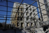 Un hôpital endommagé par une attaque de drone à Odessa, dans le sud de l'Ukraine, le 19 février 2025