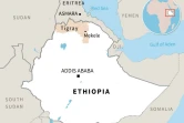 Carte de la région du Tigré, en Ethiopie