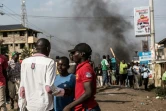 Des manifestants de l'opposition dans le quartier de Kondele à Kisumu, le 9 août 2017