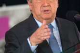 Le secrétaire général de l'ONU Antonio Guterres, ici le 8 mars 2017 à Nairobi, s'est déclaré "alarmé" par la création d'une colonie en Cisjordanie occupée