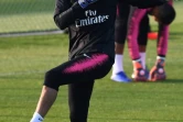 Le gardien du Paris-SG, Gianluigi Buffon, à l'entraînement au Camp des Loges, le 19 octobre 2018
