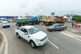 Un barrage routier le 5 avril 2017 à Cayenne