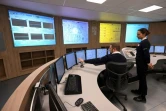 Dans la salle de formation du centre de contrôle de la centrale nucléaire de Hinkley Point C, à Bridgwater le 7 avril 2022