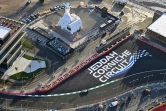 Vue aérienne du circuit de Jeddah lors des essais libres du Grand Prix de Formule 1 d'Arabie saoudite, le 25 mars 2022