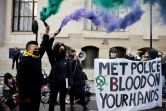 Manifestation le 29 septembre 2021 à Londres devant le tribunal où comparaît le policier qui a plaidé coupable du meurtre de la Londonienne Sarah Everard