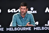 Le Serbe Novak Djokovic, en quête d'un 11e titre à l'Open d'Australie, en conférence de presse à Melbourne, le 13 janvier 2024
