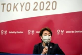 La présidente du comité d'organisation des jeux Olympiques de Tokyo, Seiko Hashimoto, lors d'une conférence de presse, le 28 avril 2021 à Tokyo