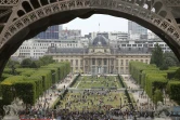 Le Champs de Mars vu depuis la Tour Eiffel le 2 août 2010 à Paris 