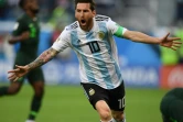 Lionel Messi, buteur pour l'Argentine contre le Nigeria à Saint-Pétersbourg, le 26 juin 2018