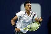 Le Canadien Félix Auger-Aliassime face au Croate Borna Coric au Masters 1000 de Miami, le 27 mars 2019