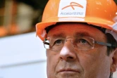 François Hollande avait revêtu un casque de protection lors d'une visite de l'usine le 26 septembre 2013
