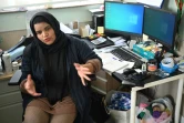 Uzma Naveed, une coordonatrice du centre chrétien pour les réfugiés de Hong Kong est interrogée par l'AFP le 25 janvier 2025