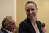 Le leader de Reconquête! Eric Zemmour (g) et sa tête de liste aux Européennes Marion Maréchal (d) assistent à une conférence de presse pour présenter le programme du parti, à Paris, le 11 décembre 2023