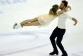 Gabriella Papadakis et and Guillaume Cizeron, lors de leur programme de danse sur glace aux Mondiaux de Shanghaï, le 27 mars 2015