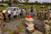 La Garde nationale de Floride se prépare le 9 octobre 2018 avant l'arrivée de l'ouragan Michael 