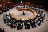 Réunion d'urgence du Conseil de sécurité de l'ONU sur la crise ukrainienne, à New York le 21 février 2022
