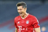 L'attaquant polonais du Bayern Robert Lewandowski après un but contre Chelsea, en 8e retour de Ligue des champions, le 8 août 2020 à Munich
