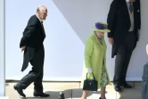 La reine Elizabeth II et son époux le prince Philip arrivent à la chapelle St George pour assister au mariage du prince Harry et de Meghan Markle, le 19 mai 2018 au Château de Windsor