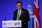 Le secrétaire d'Etat britannique aux Entreprises Greg Hands, lors d'une intervention à la COP26 à Glasgow, le 4 novembre 2021