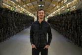 Philip Salter, patron de "Genesis Mining",  une fabrique de bitcoins, pose dans son usine près de Reykjavik, le 16 mars 2018