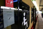 Un "train à vaccins" circulant sur une voie ferrée circulaire autour de Berlin, le 30 août 2021 à Gruenau, en Allemagne