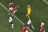 Le gardien de l'équipe de France, Steve Mandanda, n'a pas eu grand chose à faire face au Danemark lors du match sans enejeu de Moscou, le 26 juin 2018