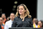 Chrystia Freeland, la cheffe de la diplomatie canadienne, à Richmond, en Colombie-Britannique, le 24 août 2018 